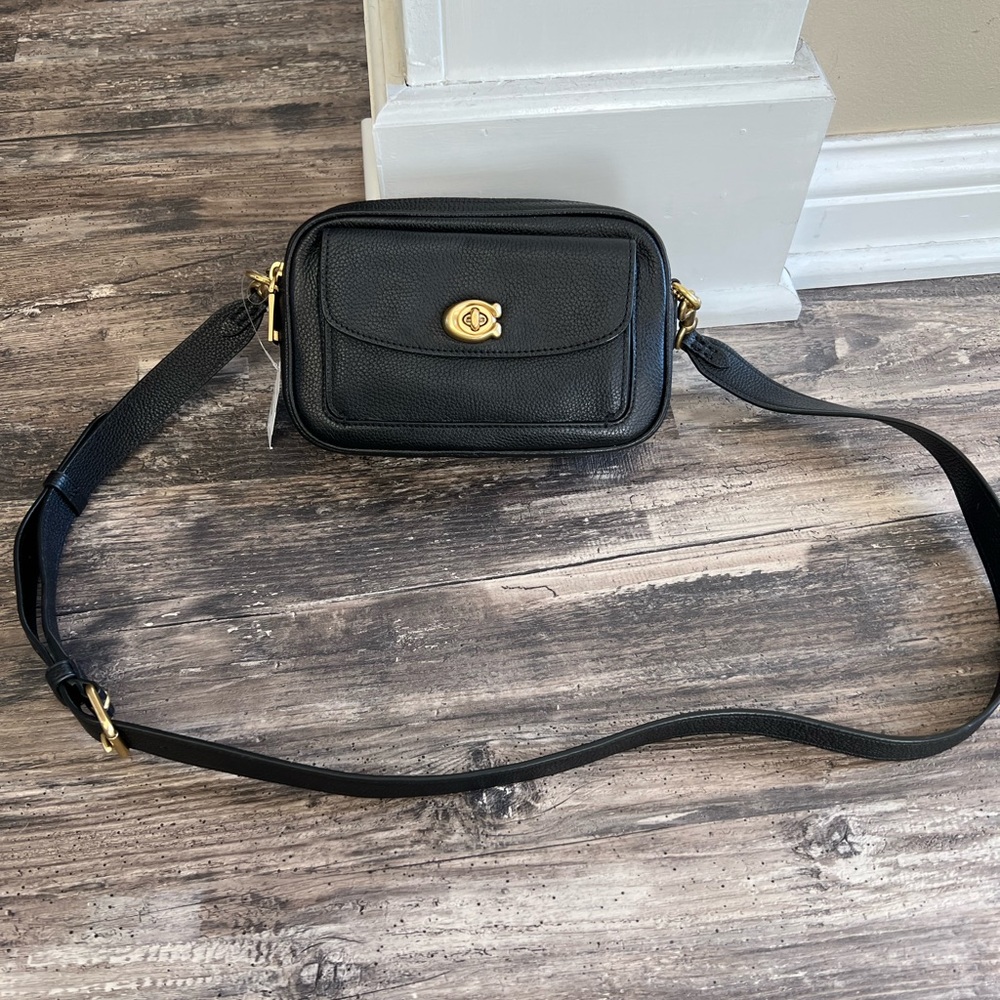 Brand new black Coach crossbody/belt bag!!! Beautiful!